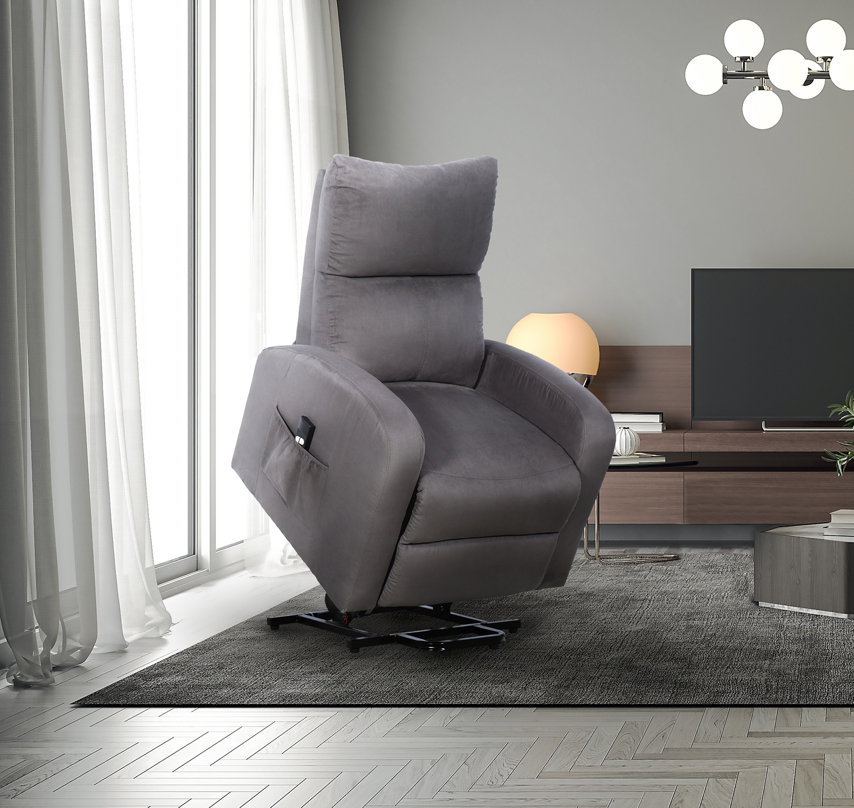 99975SGY-1LTmedicalpowerliftchair_angle_fullylifted_lifestyle