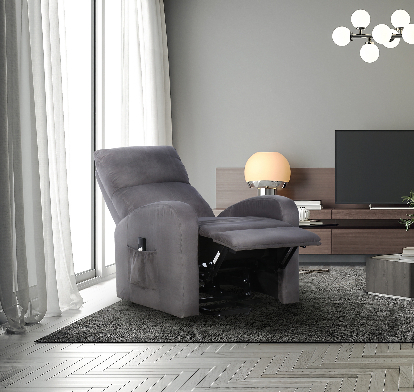 Lumas Smoke Grey Lift Chair