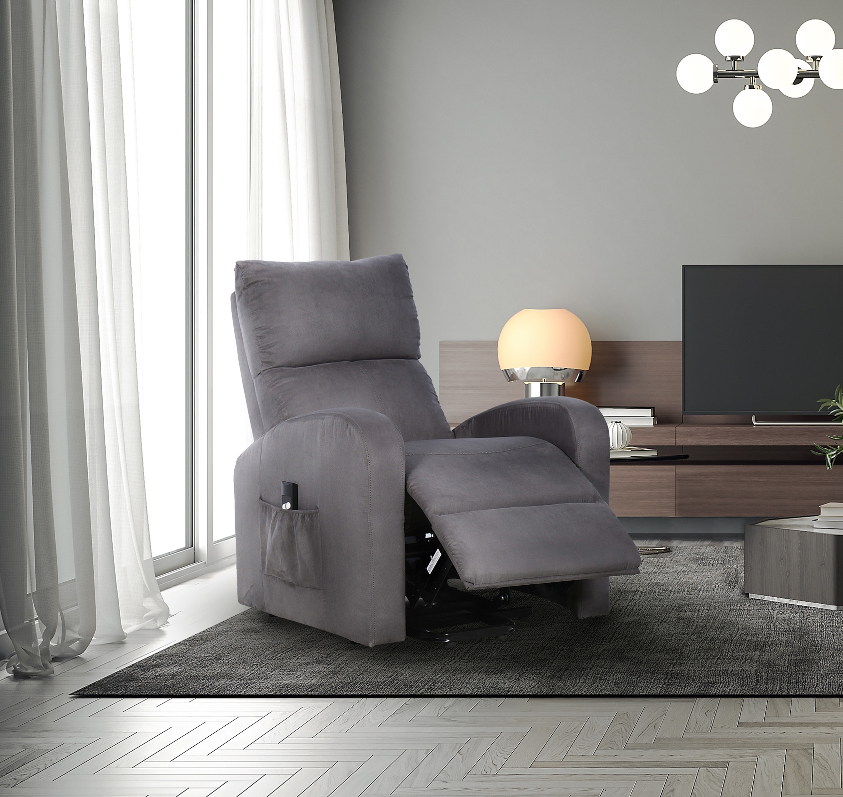 Lumas Smoke Grey Lift Chair