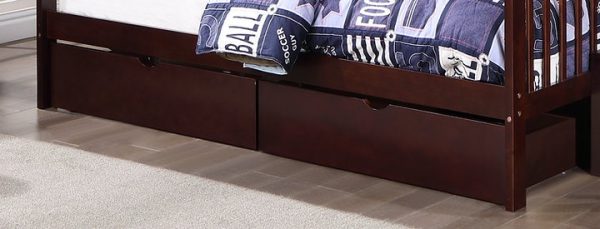 Charlie Elite Reversible Staircase and Storage Full over Full Espresso Bunk Bed