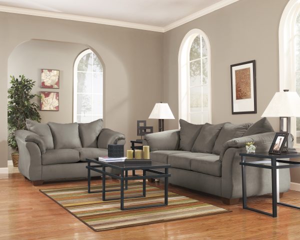 Darcy Sofa, Darcy Loveseat and Recliner in Cobble By ASHLEY FURNITURE