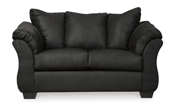 Darcy Sofa, Darcy Loveseat and Recliner in Black By ASHLEY FURNITURE