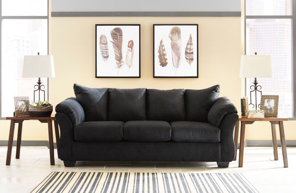 Darcy Sofa, Darcy Loveseat and Recliner in Black By ASHLEY FURNITURE