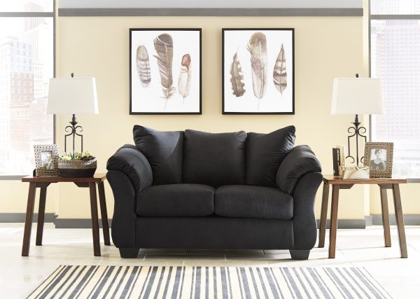Darcy Sofa, Darcy Loveseat and Recliner in Black By ASHLEY FURNITURE