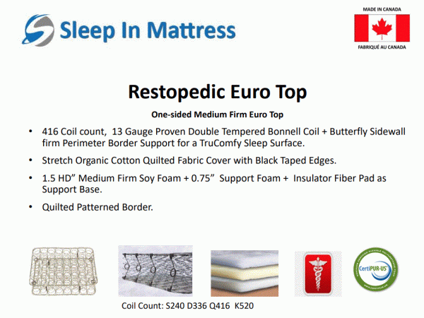 Rest-O-Pedic Euro Top Mattress