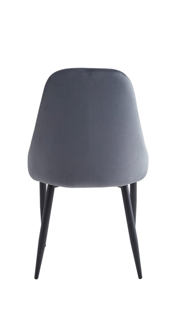 Lyla Dark Grey Velvet Dining Chair Set of 6