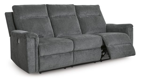 Barnsana Gravel Power Reclining Sofa By Ashley Signature