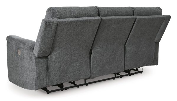 Barnsana Gravel Power Reclining Sofa By Ashley Signature