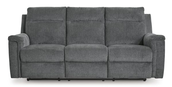 Barnsana Gravel Power Reclining Sofa By Ashley Signature