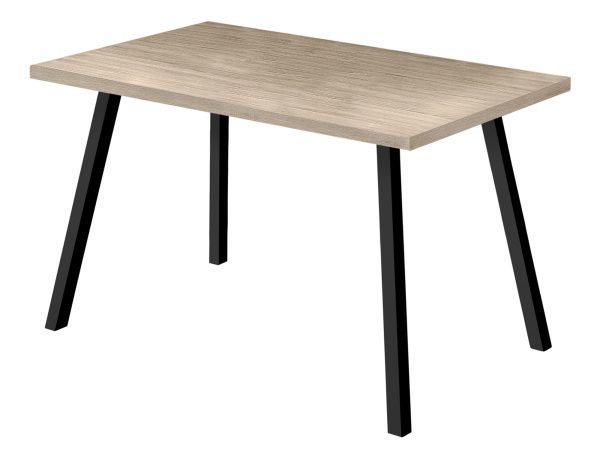 DINING TABLE - 36"X 60" / DARK TAUPE / BLACK METAL