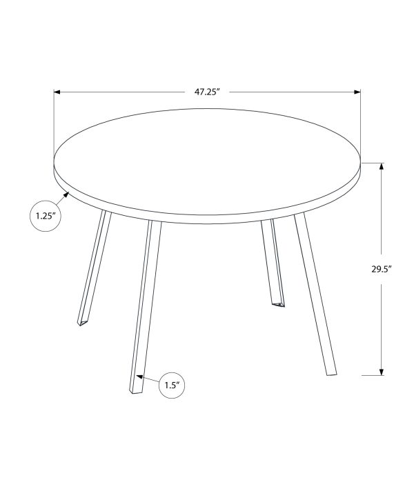 DINING TABLE - 48"DIA/ BLACK RECLAIMED WOOD / BLACK METAL