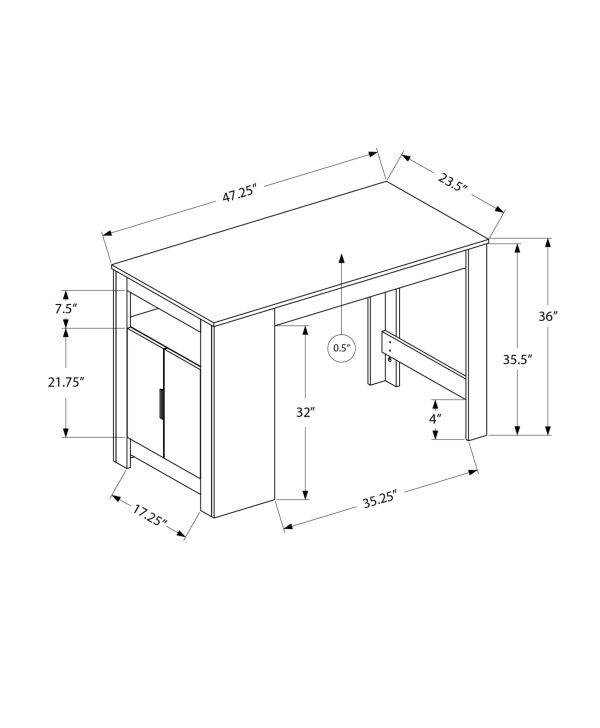 DINING TABLE - 24"X 48" / GREY COUNTER HEIGHT