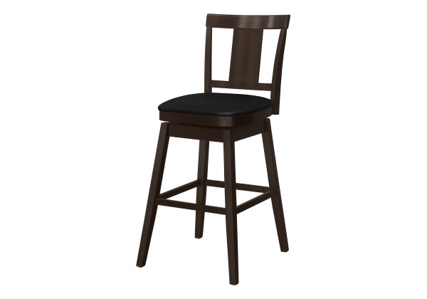 BARSTOOL - 2PCS / 44"H / ESPRESSO / SWIVEL BAR HEIGHT