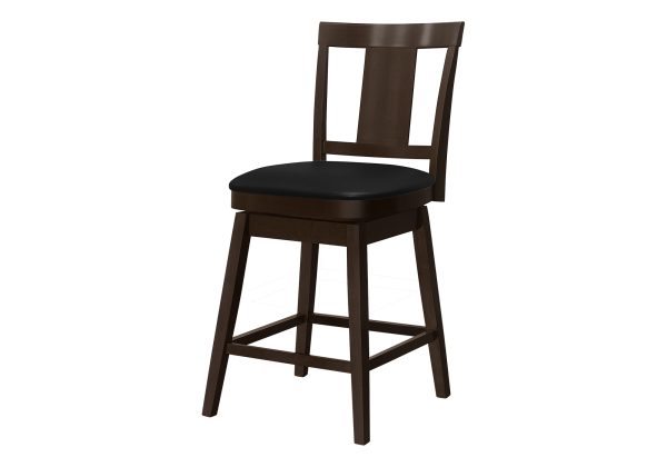 BARSTOOL - 2PCS / 39"H / ESPRESSO / SWIVEL COUNTER HEIGHT