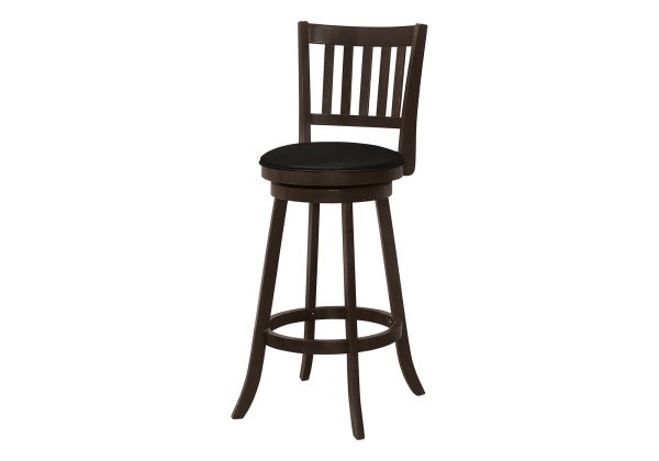 BARSTOOL - 2PCS / 44"H / ESPRESSO / SWIVEL BAR HEIGHT