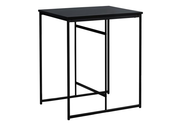 DINING TABLE - 24"X 32"/ BLACK-BLACK METAL COUNTER HEIGHT