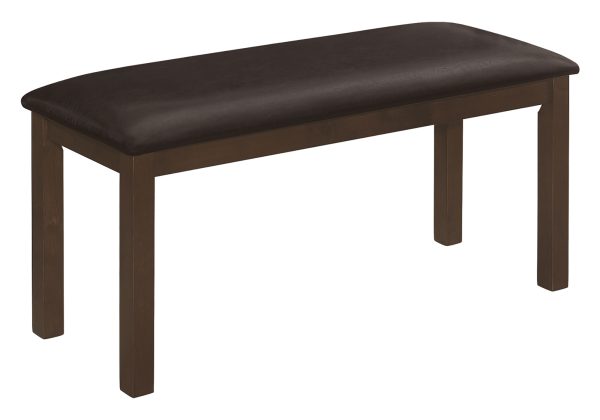 BENCH - 42"L / ESPRESSO / DARK BROWN PU