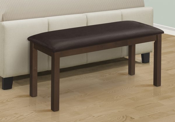 BENCH - 42"L / ESPRESSO / DARK BROWN PU