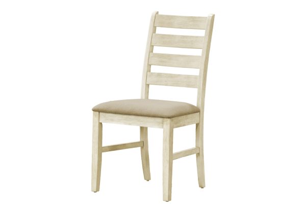 DINING CHAIR - 2PCS / 38"H UPHOLSTERED BEIGE FABRIC