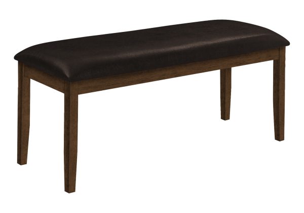 BENCH - 48"L / BROWN / DARK BROWN PU SEAT