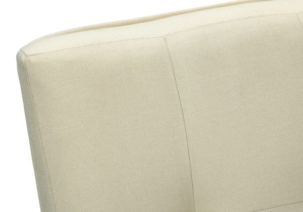 DINING CHAIR - 2PCS / 37"H GREY / CREAM FABRIC SEAT