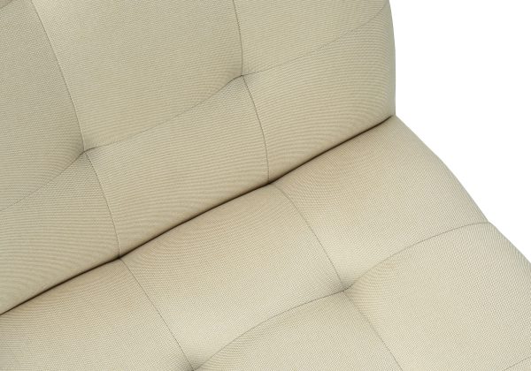 DINING CHAIR - 2PCS / 37"H GREY / CREAM FABRIC SEAT