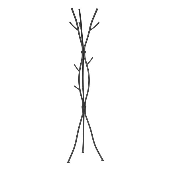 COAT RACK - 74"H / HAMMERED BLACK METAL