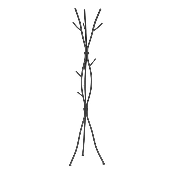 COAT RACK - 74"H / HAMMERED BLACK METAL