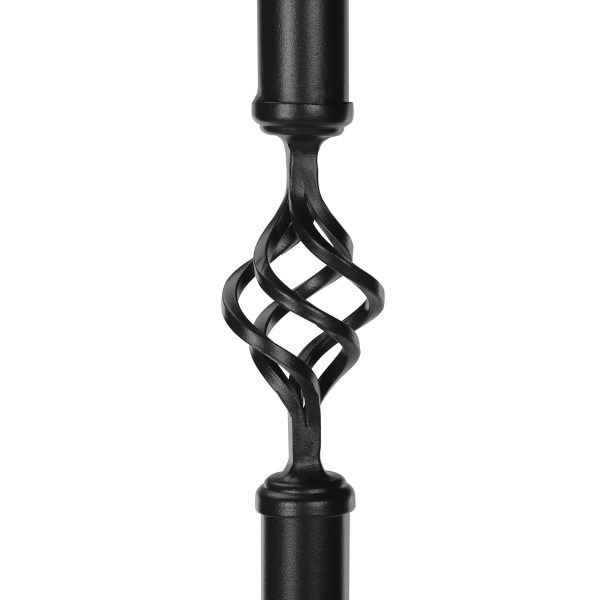 COAT RACK - 74"H / TRADITIONAL HAMMERED BLACK METAL