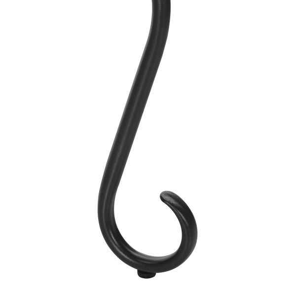 COAT RACK - 74"H / TRADITIONAL HAMMERED BLACK METAL