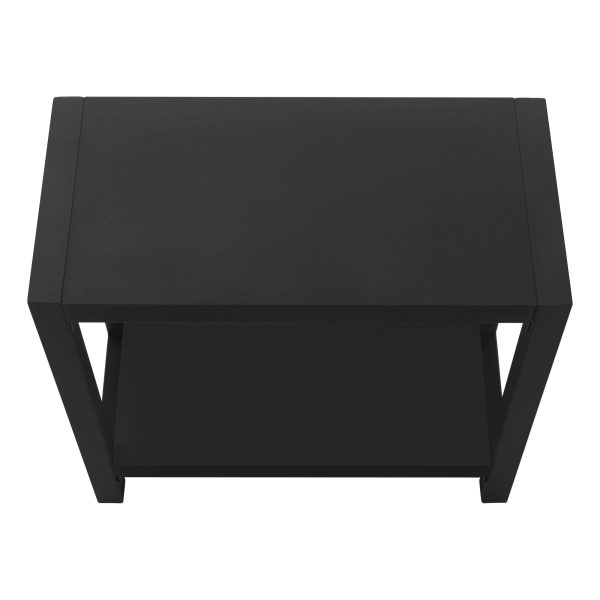 ACCENT TABLE - 22"H / BLACK / BLACK METAL