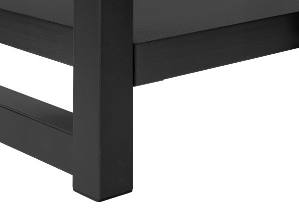 ACCENT TABLE - 22"H / BLACK / BLACK METAL