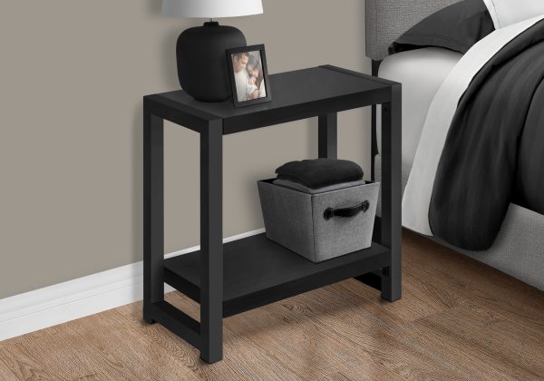 ACCENT TABLE - 22"H / BLACK / BLACK METAL