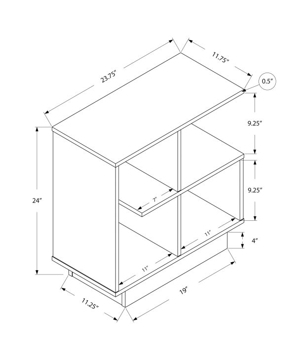 ACCENT TABLE - 24"H / WHITE