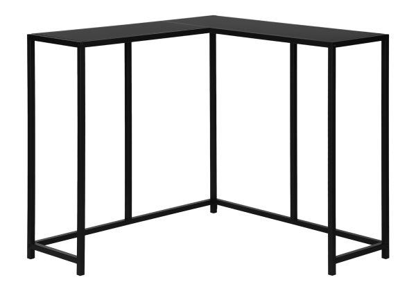 ACCENT TABLE - 36"L / BLACK / BLACK CORNER CONSOLE