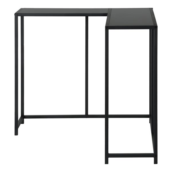 ACCENT TABLE - 36"L / BLACK / BLACK CORNER CONSOLE