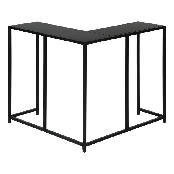 ACCENT TABLE - 36"L / BLACK / BLACK CORNER CONSOLE