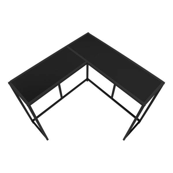 ACCENT TABLE - 36"L / BLACK / BLACK CORNER CONSOLE