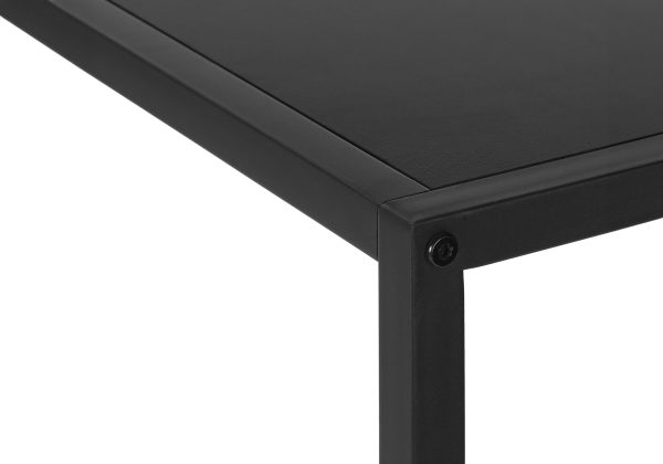 ACCENT TABLE - 36"L / BLACK / BLACK CORNER CONSOLE