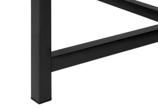 ACCENT TABLE - 36"L / BLACK / BLACK CORNER CONSOLE