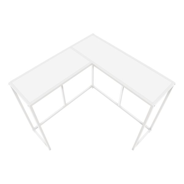 ACCENT TABLE - 36"L / WHITE / WHITE CORNER CONSOLE