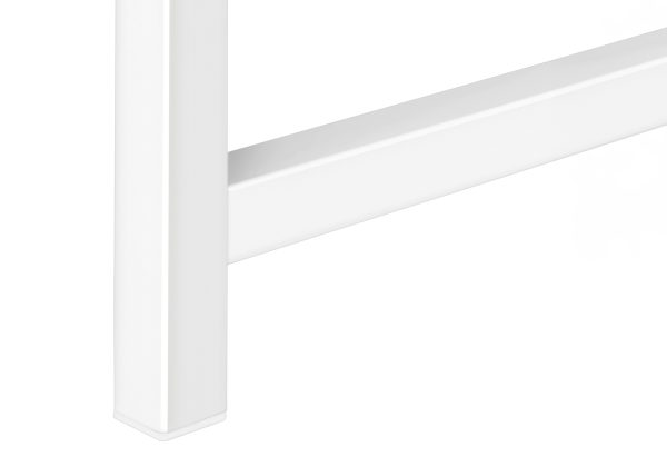 ACCENT TABLE - 36"L / WHITE / WHITE CORNER CONSOLE
