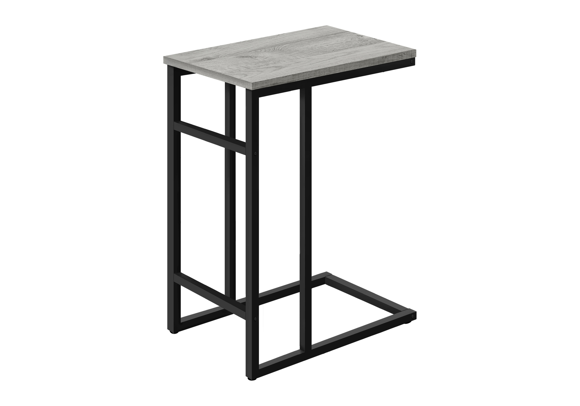 ACCENT TABLE - 24"H / GREY / BLACK METAL