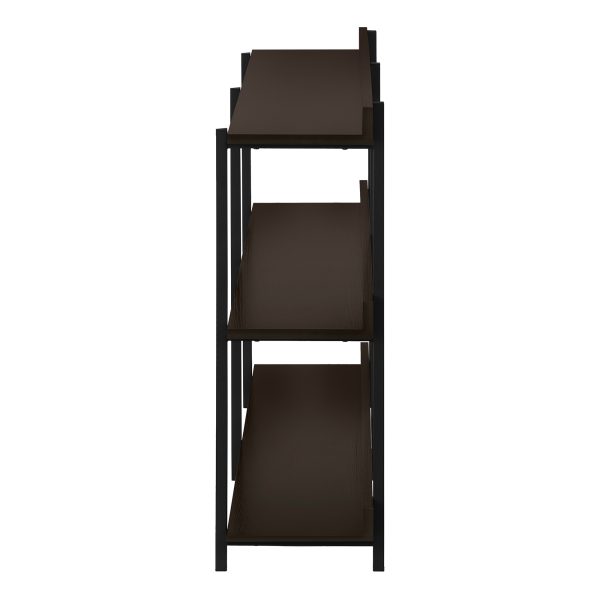 ACCENT TABLE - 48"L / ESPRESSO / BLACK METAL HALL CONSOLE
