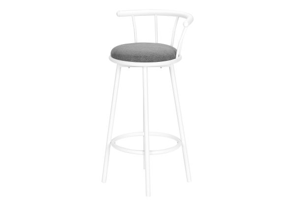 BARSTOOL - 2PCS / 36"H / SWIVEL / WHITE METAL