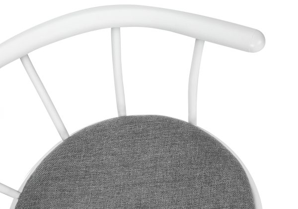 BARSTOOL - 2PCS / 36"H / SWIVEL / WHITE METAL
