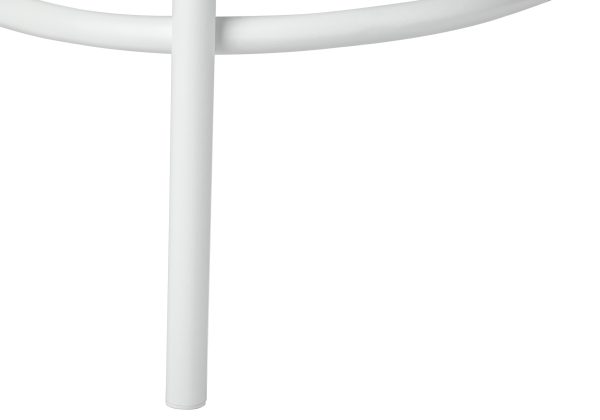 BARSTOOL - 2PCS / 36"H / SWIVEL / WHITE METAL