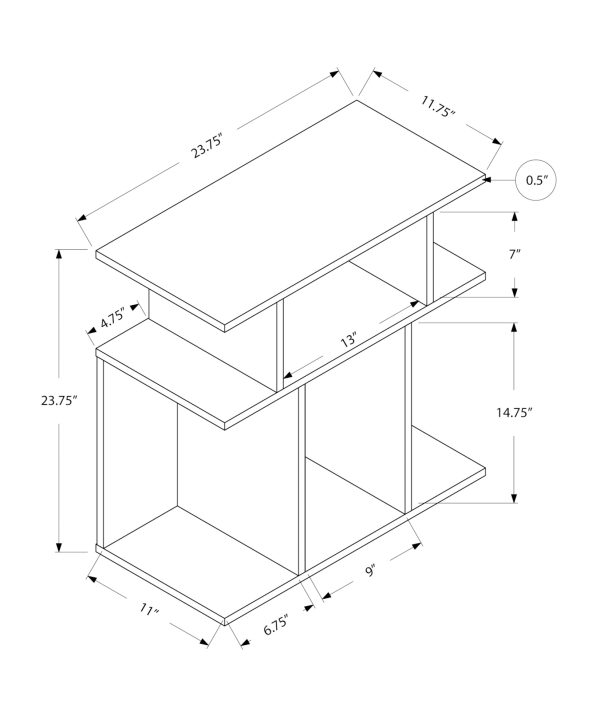 ACCENT TABLE - 24"H / GREY