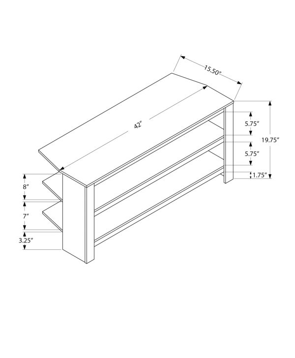 TV STAND - 42"L / DARK WALNUT CORNER