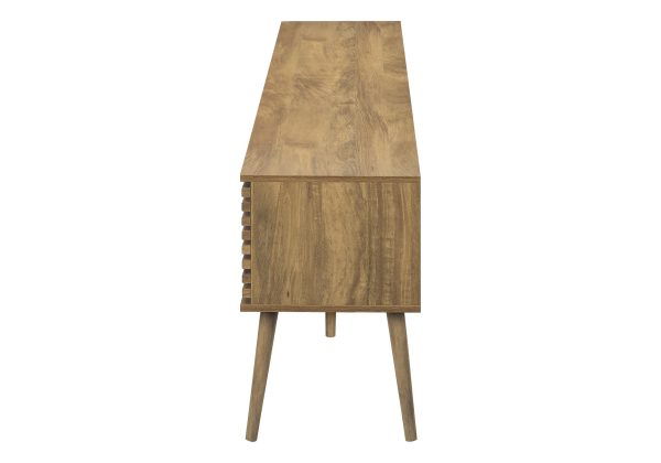 TV STAND - 72"L / WALNUT WITH 2 DOORS